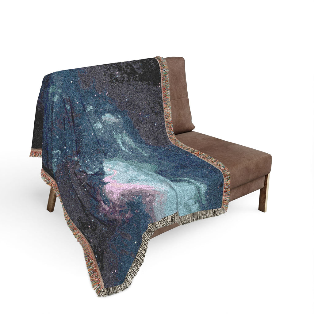 Cosmic Woven Blanket — Starry Galaxy Throw for Home & Gift