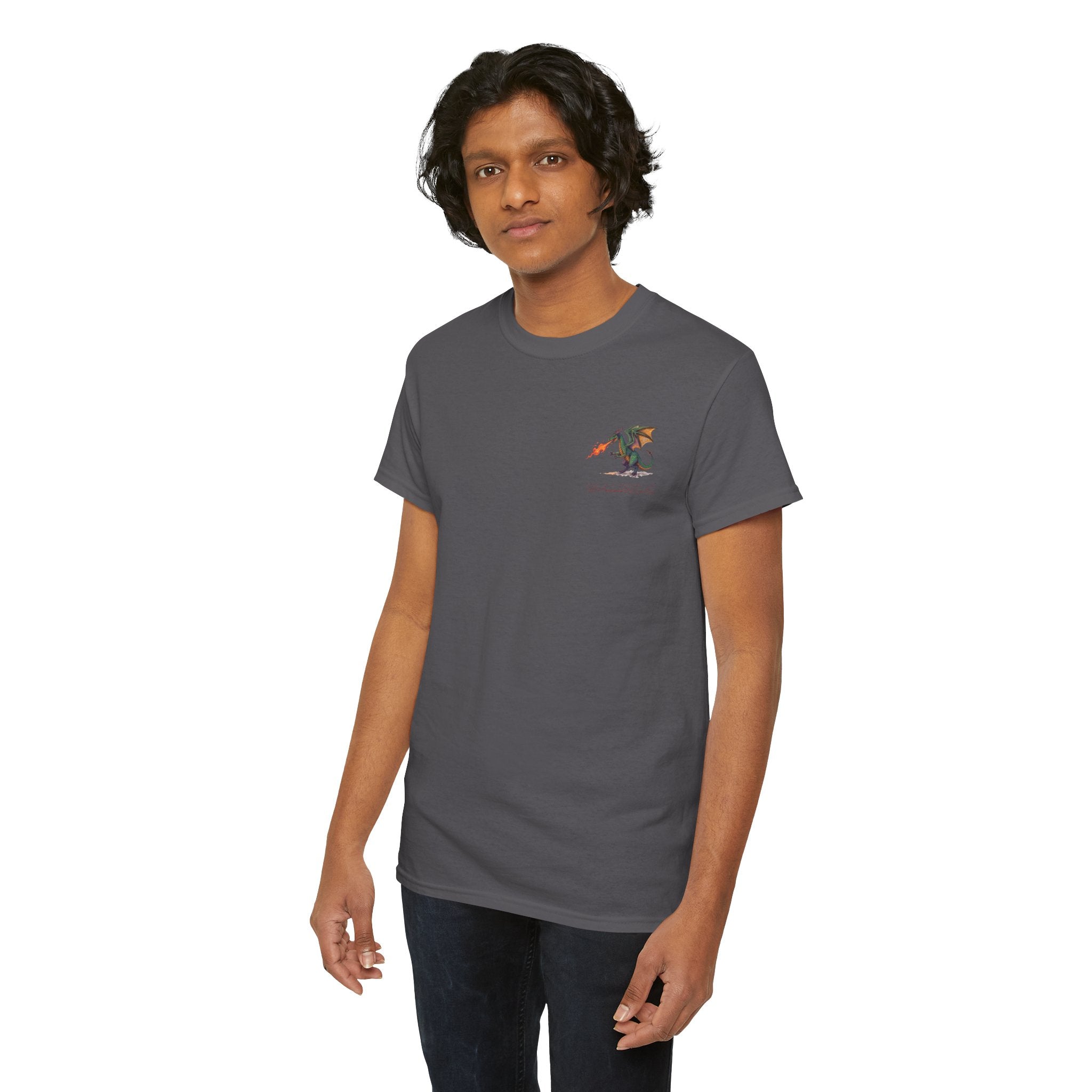 I'm All Fired Up Dragon T-Shirt — Front Chest + Large Back Graphic