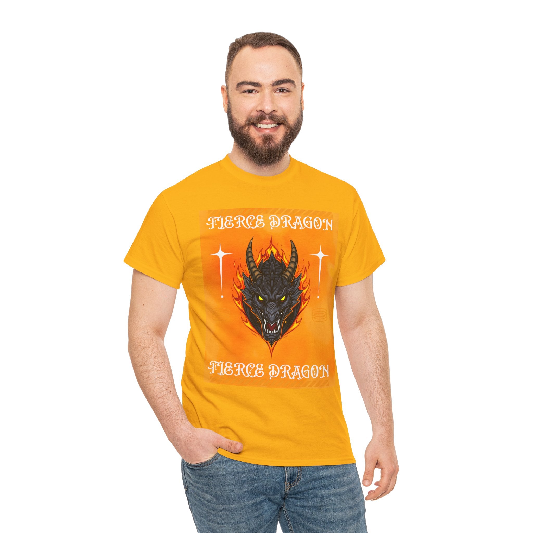 Fierce Dragon T-Shirt — Fiery Dragon Head Graphic Tee