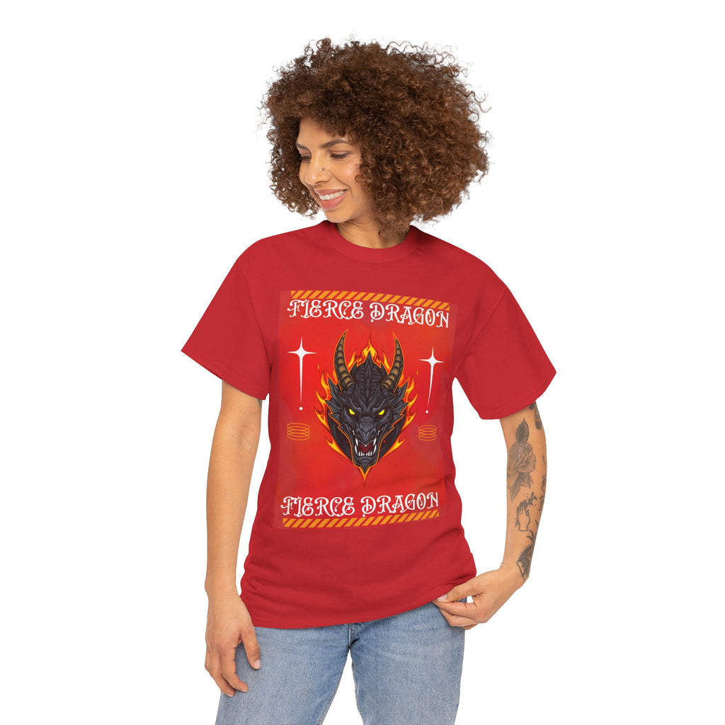 Fierce Dragon T-Shirt — Fiery Dragon Head Graphic Tee