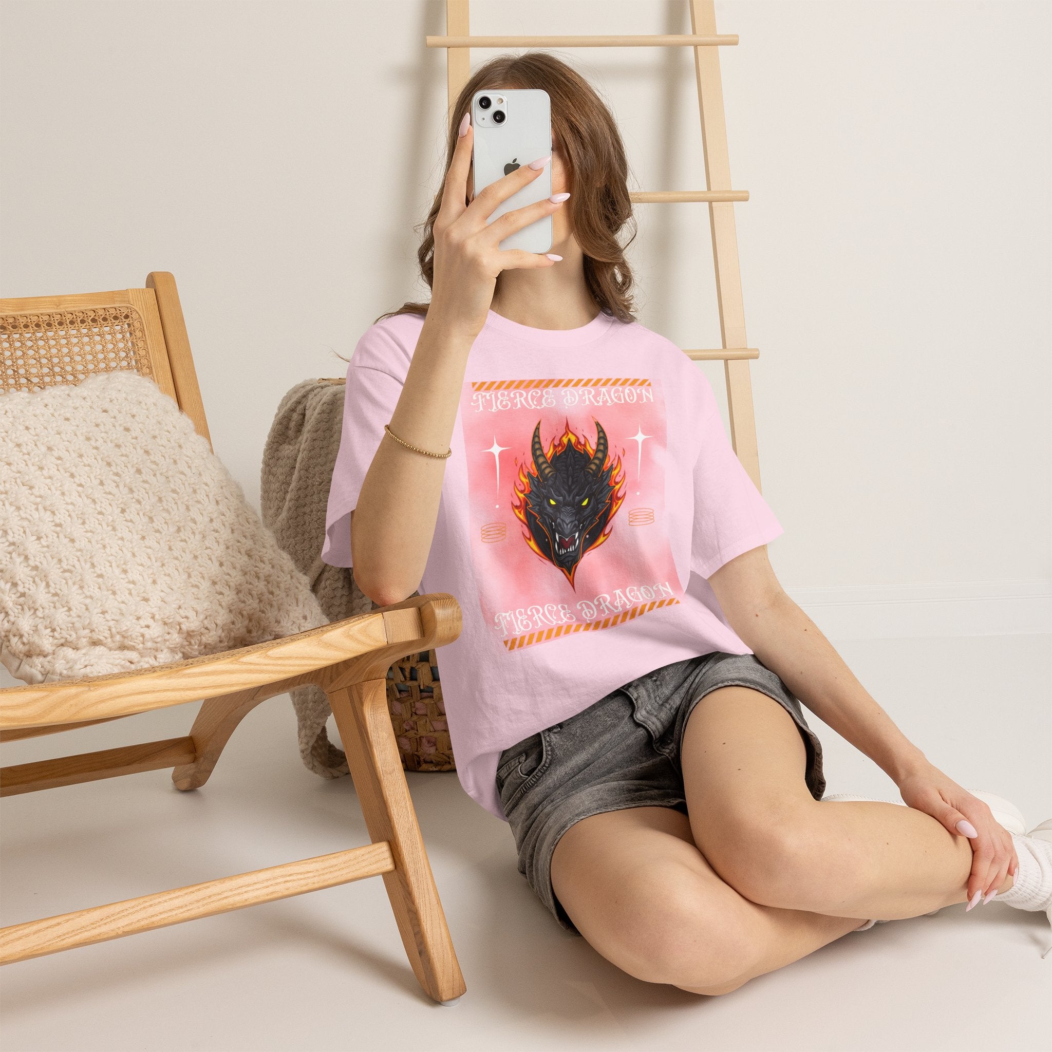Fierce Dragon T-Shirt — Fiery Dragon Head Graphic Tee