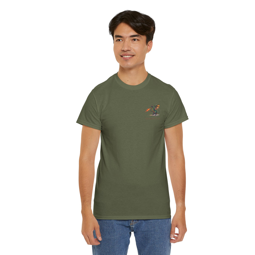 I'm All Fired Up Dragon T-Shirt — Front Chest + Large Back Graphic