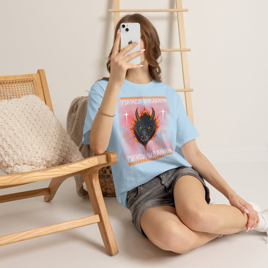 Fierce Dragon T-Shirt — Fiery Dragon Head Graphic Tee