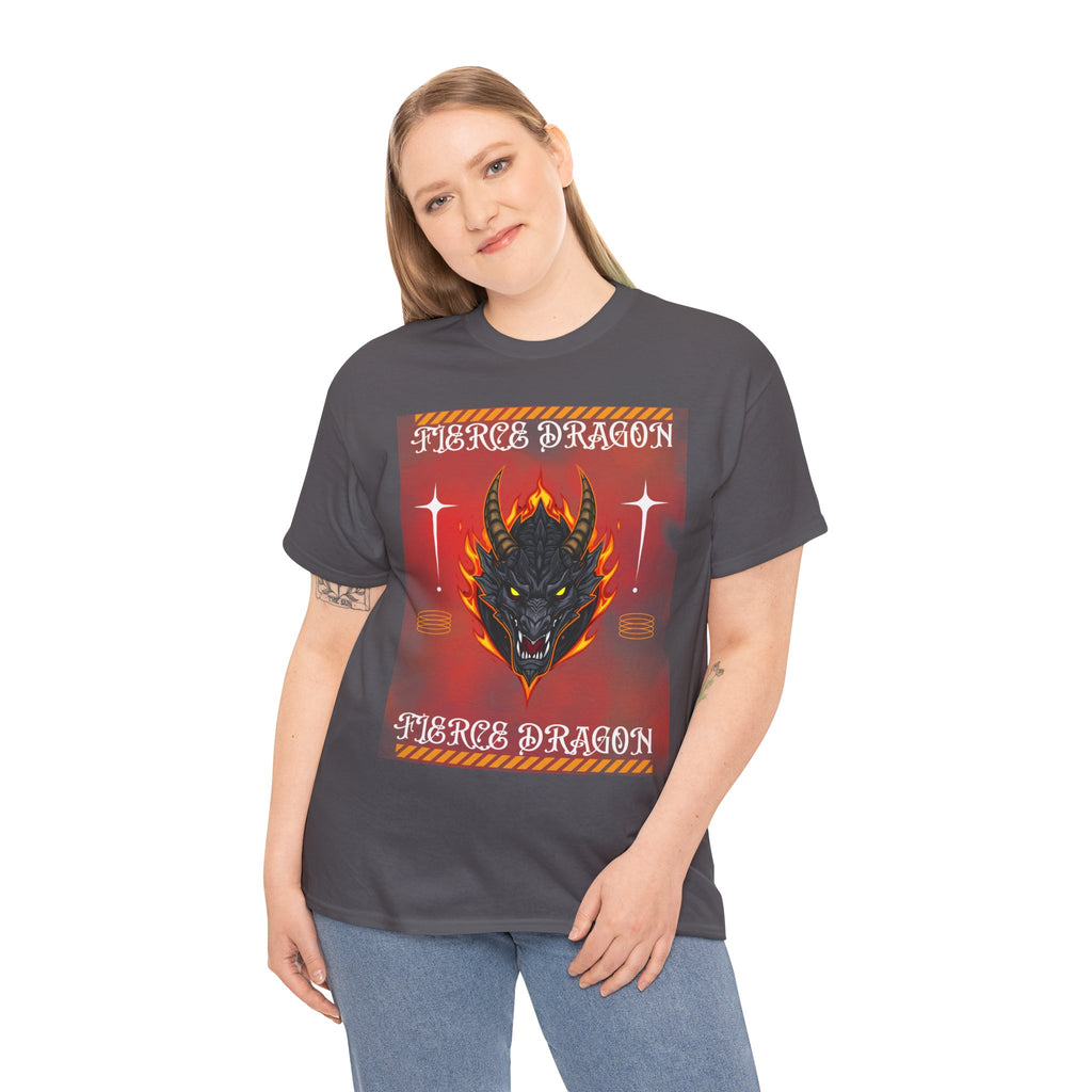 Fierce Dragon T-Shirt — Fiery Dragon Head Graphic Tee