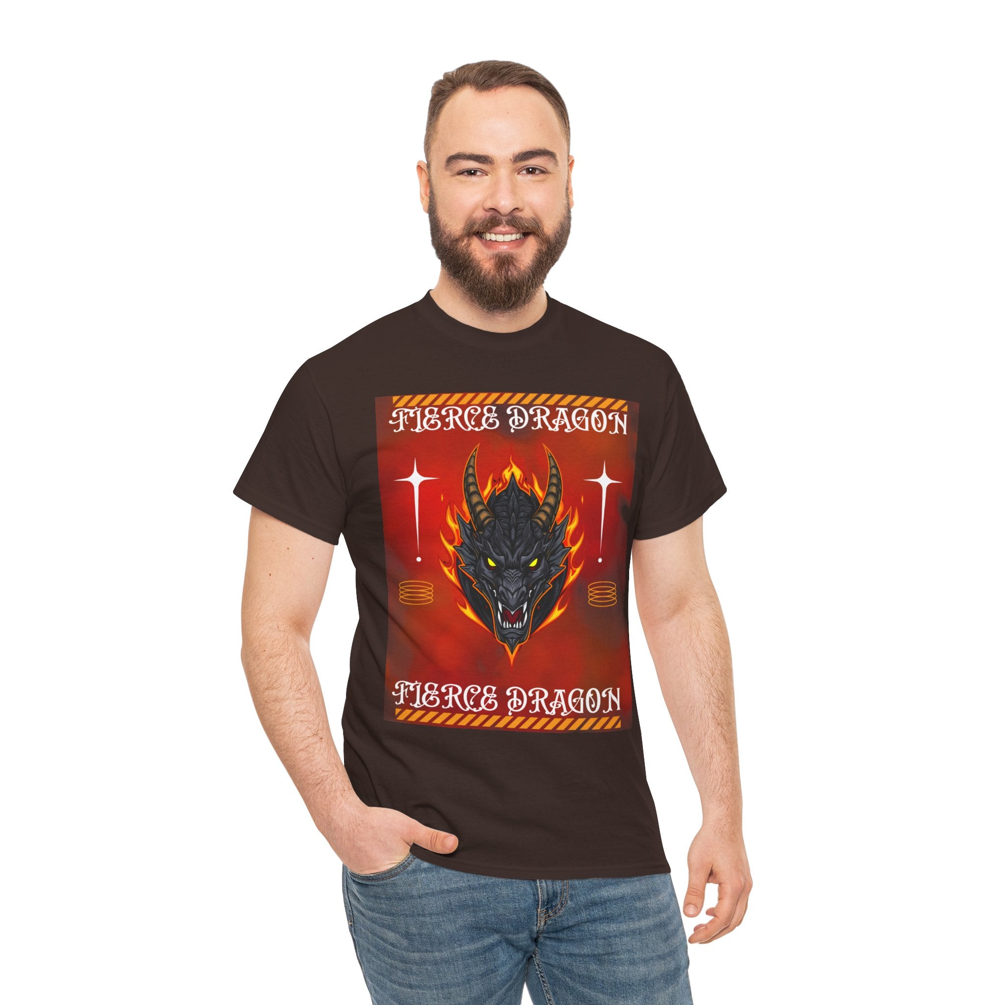 Fierce Dragon T-Shirt — Fiery Dragon Head Graphic Tee