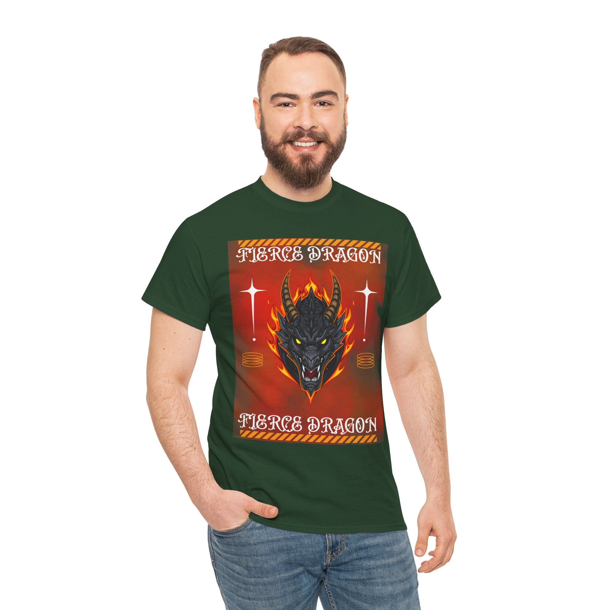 Fierce Dragon T-Shirt — Fiery Dragon Head Graphic Tee