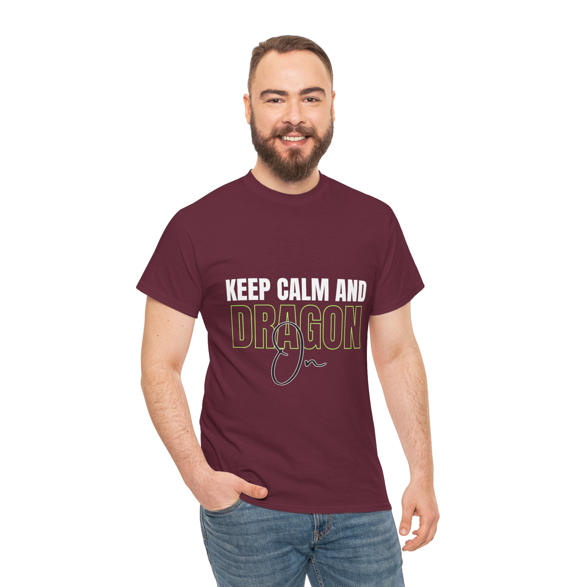 Keep Calm and Dragon On T-Shirt
