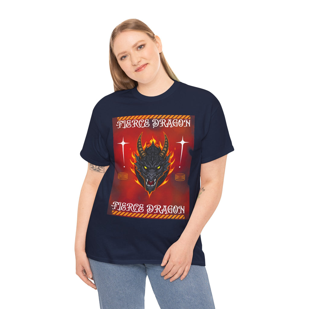 Fierce Dragon T-Shirt — Fiery Dragon Head Graphic Tee