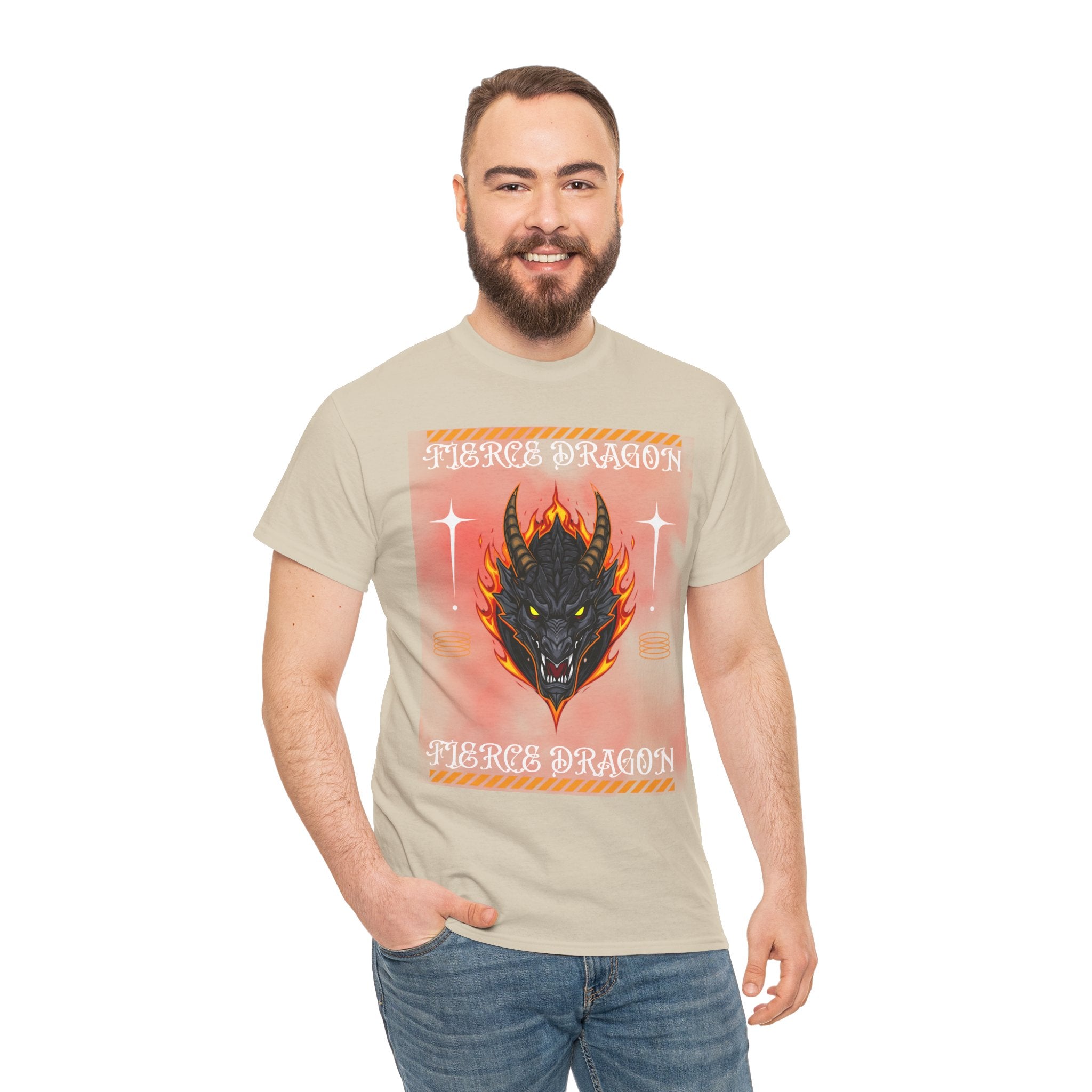 Fierce Dragon T-Shirt — Fiery Dragon Head Graphic Tee